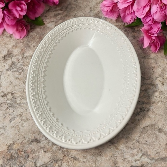 Ceriart S.A. Portugal White Platter 14.5" L X 9.75” W. ~ gently used, gorgeous - Picture 1 of 9